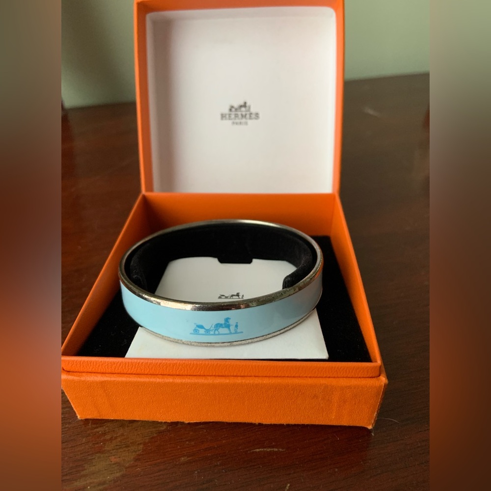 Hermès Caléche Wide Enamel Bracelet